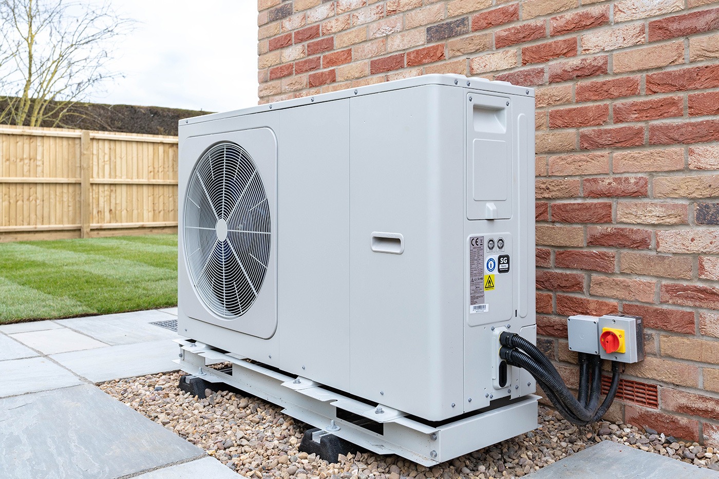 An Air Source Heat Pump (ASHP)