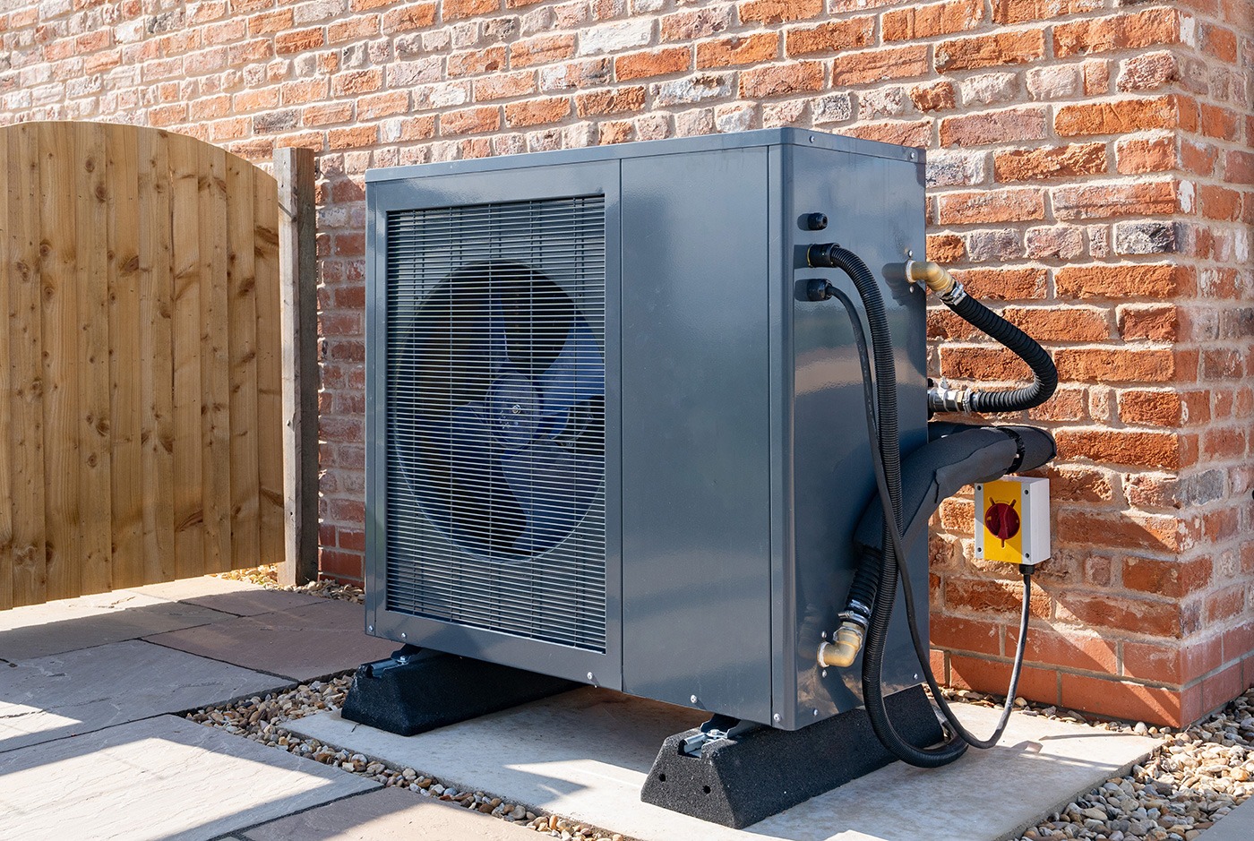 An Air Source Heat Pump (ASHP)